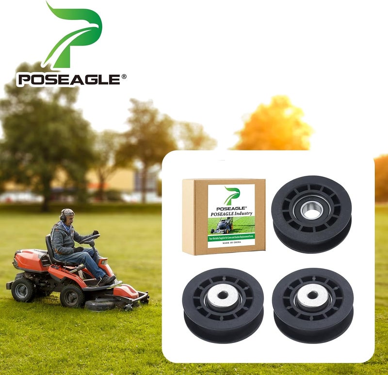 POSEAGLE 2 Pack 587973001 Idler Pulley with 587969201 Idler Pulley Replaces 581904001 580364301 for LC221A L221A L321AH HU675AWD HU700AWD HU725AWDE HU775AWD HU800AWDH LC356AWD Lawn Mowers - Image 2